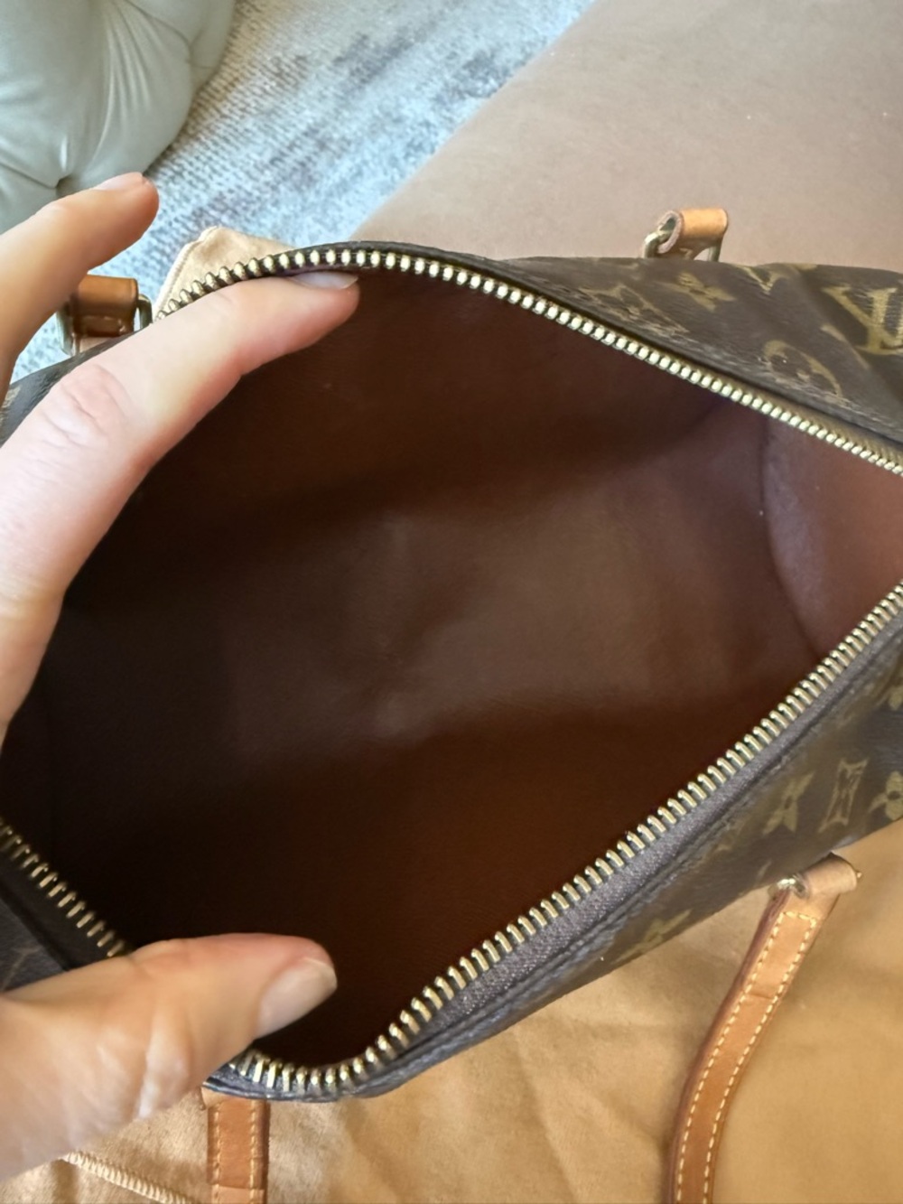Louis Vuitton Brown Monogram Canvas Papillon 26 Shoulder Bag - Picture 6 of 16